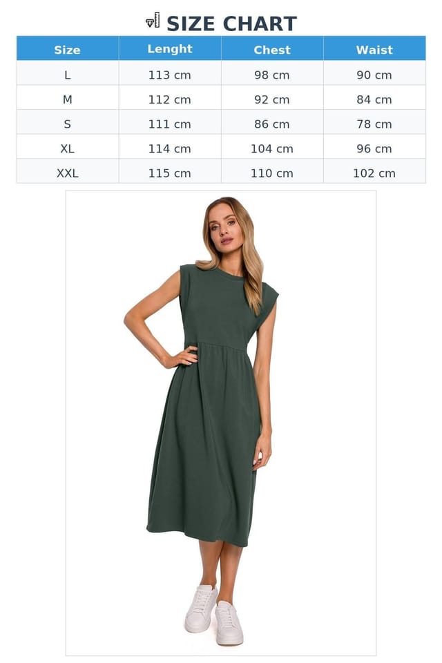 Love Lace Love Lace Women's High Waist Midi Knitted Dress Short Sleeve in Green - 3