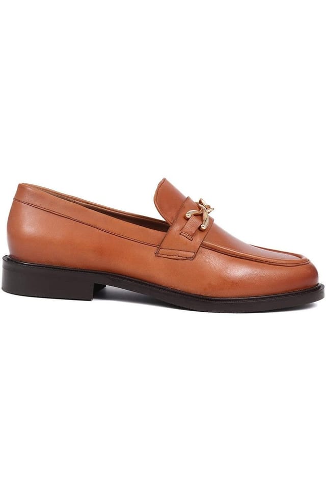 Jones Bootmaker Jones Bootmaker Women's MARI Leather Loafers in Tan - 2