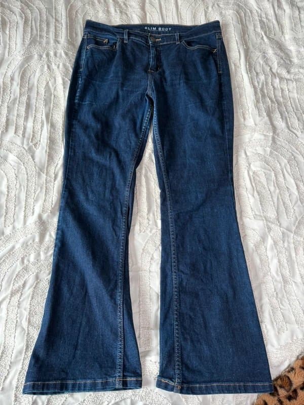 Marks & Spencer Marks and Spencer’s dark denim indigo wash bootcut slim flare jeans size 14