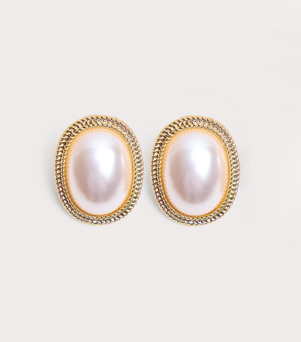 Public Desire Gold Tone Vintage Style Faux Pearl Stud Earrings Public Desire New Look - 1