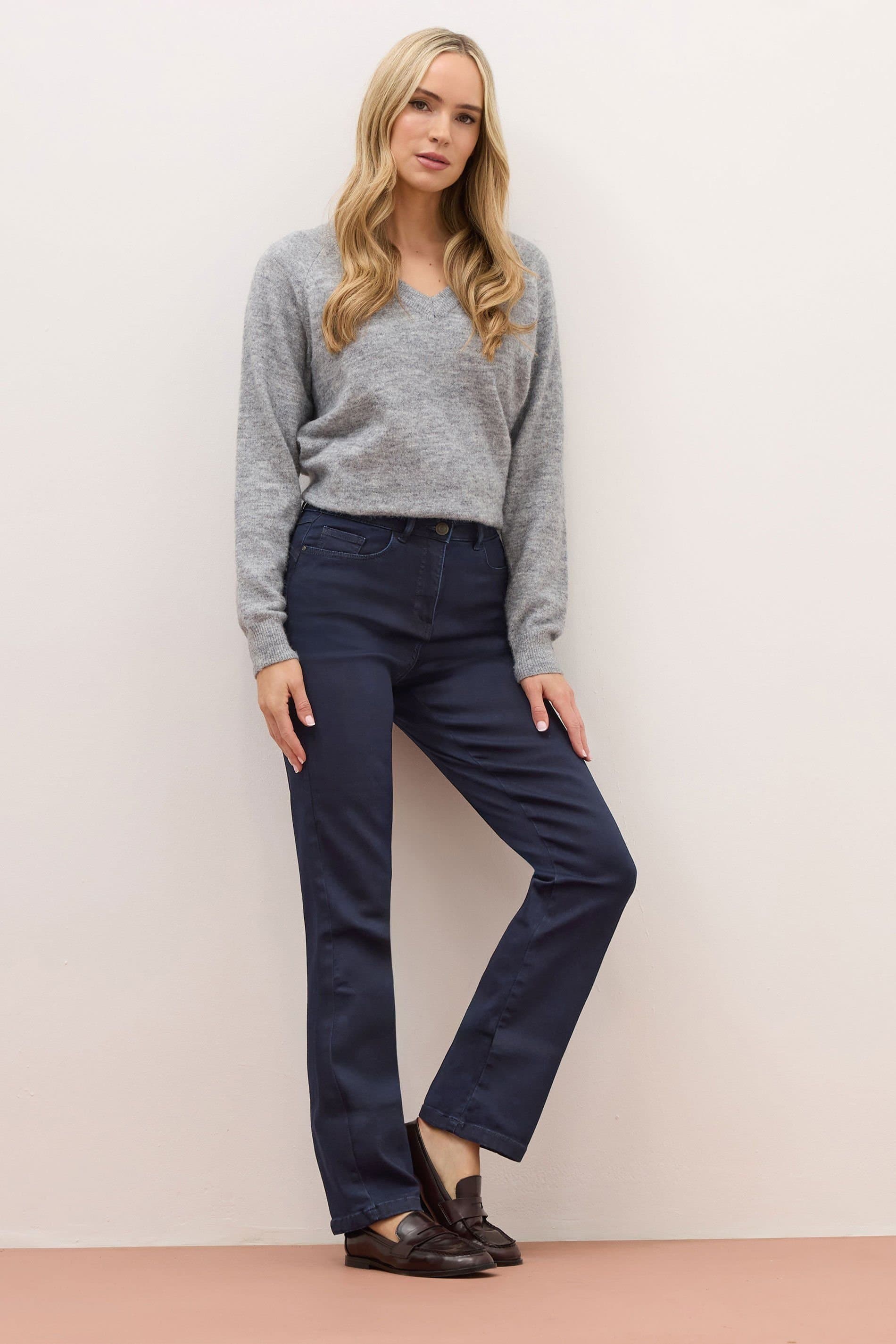 Long Tall Sally Long Tall Sally Dark Blue Slim Leg Jeans for Women