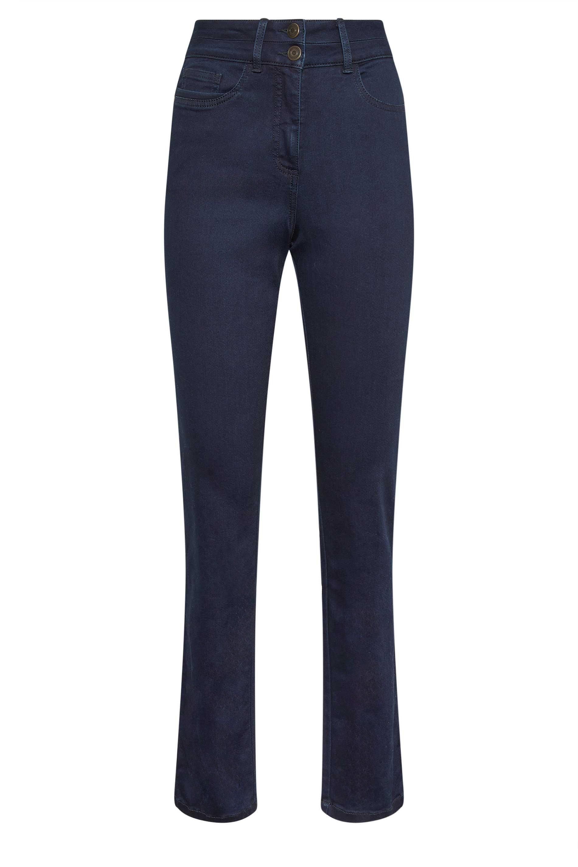 Long Tall Sally Long Tall Sally Women's Tall Premium Slim Leg Jeans in Dark Blue - 2
