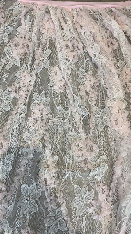 Bershka pink flower lace beach tie up skirt