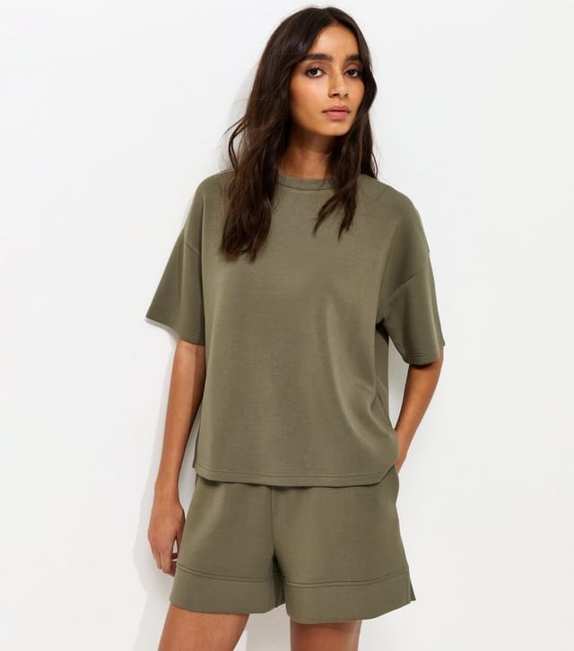 New Look Women's Premium Khaki Sweatshirt T-Shirt New Look - 3