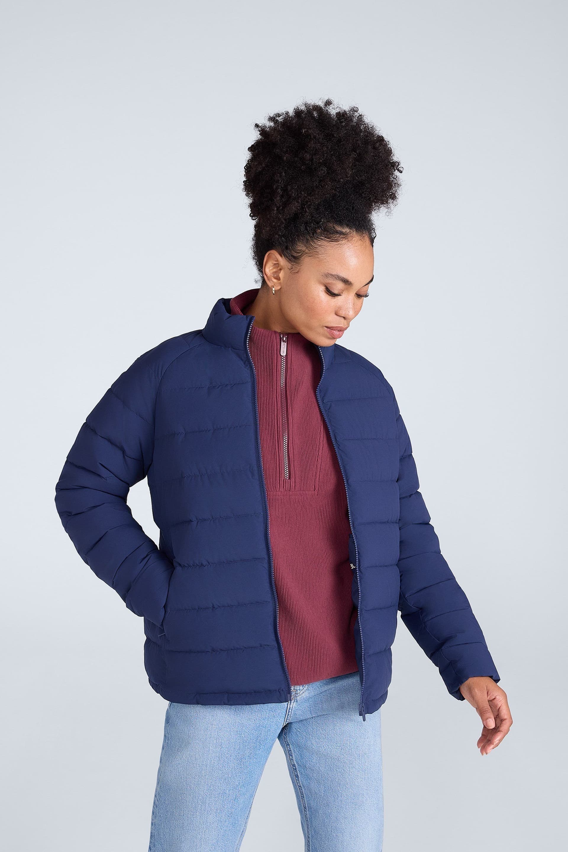 Animal Animal Navy Lightweight Full Zip Padded Jacket