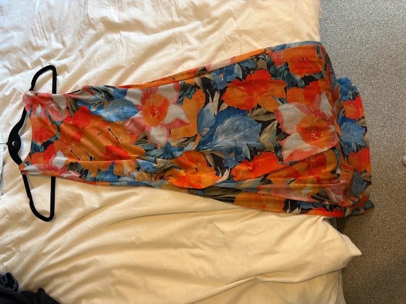 ASOS Design ASOS design orange floral maxi dress