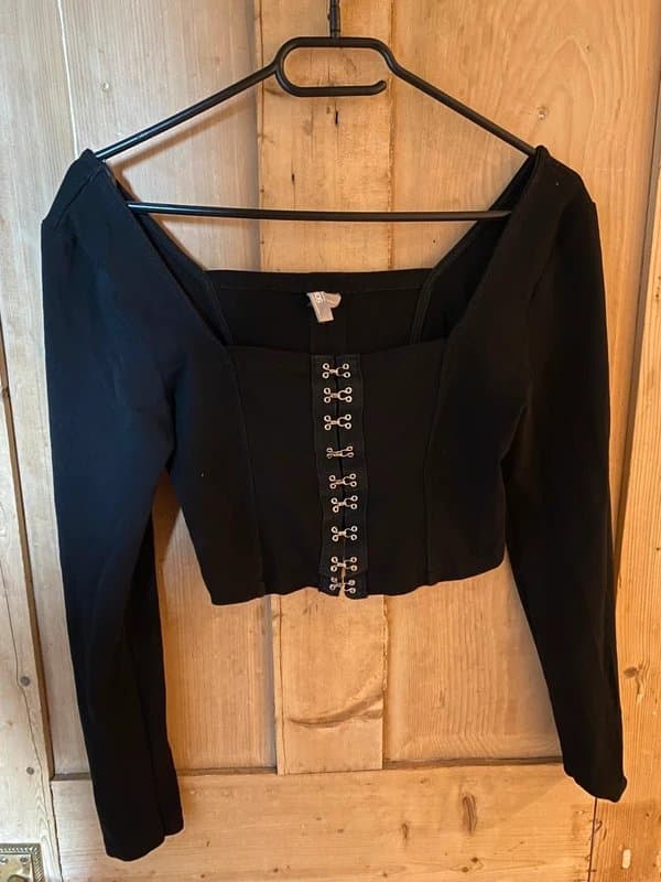 ASOS Black ASOS corset crop top size 10