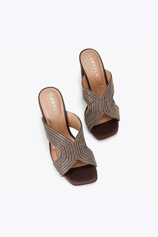 Carvela Carvela Women's 'Paparazzi Block' Fabric Heels in Brown - 2