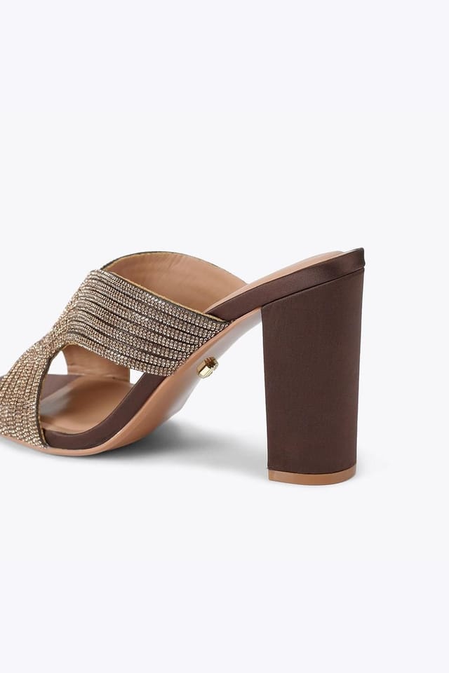 Carvela Carvela Women's 'Paparazzi Block' Fabric Heels in Brown - 3