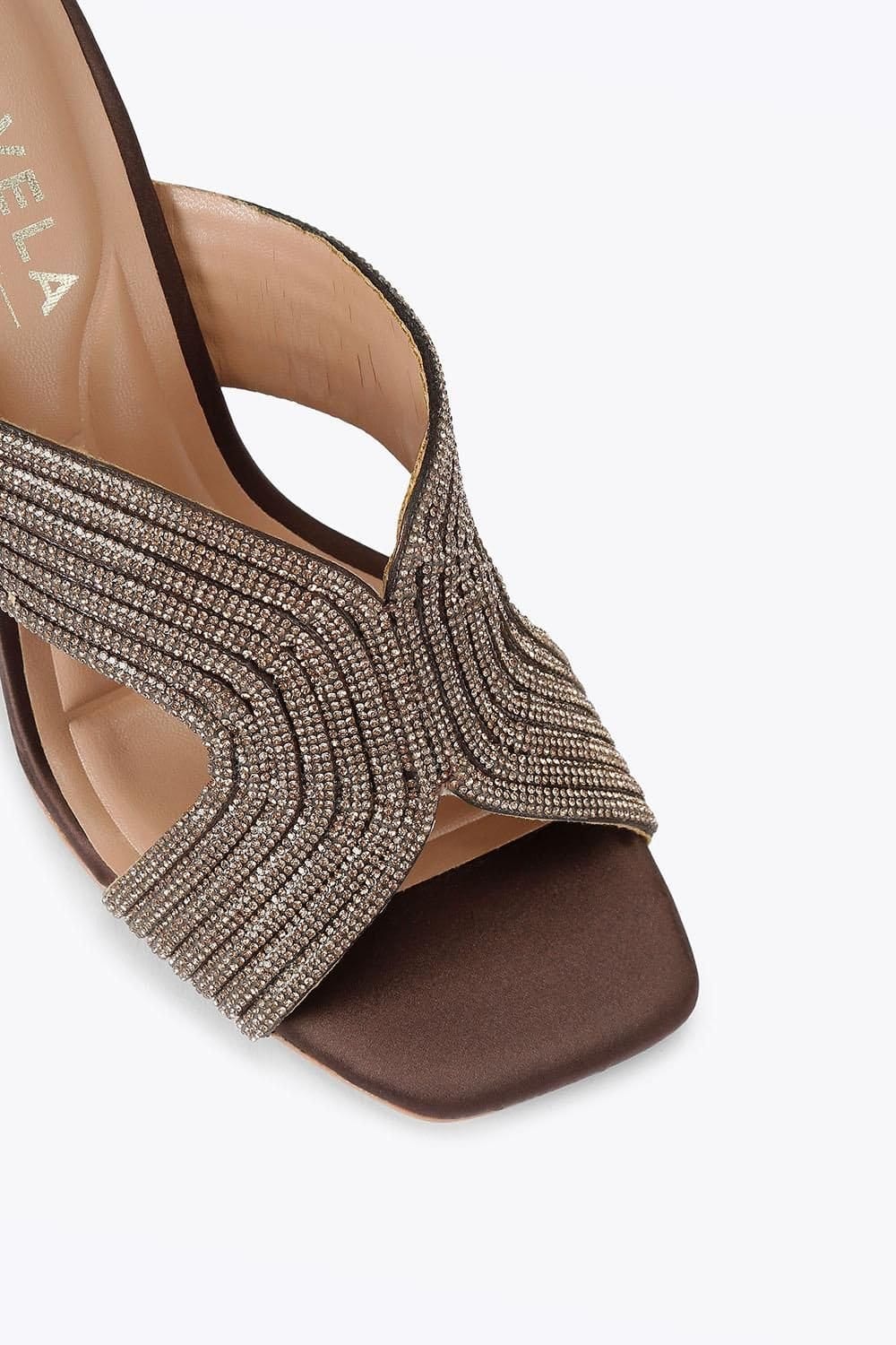 Carvela Carvela Women's 'Paparazzi Block' Fabric Heels in Brown - 4