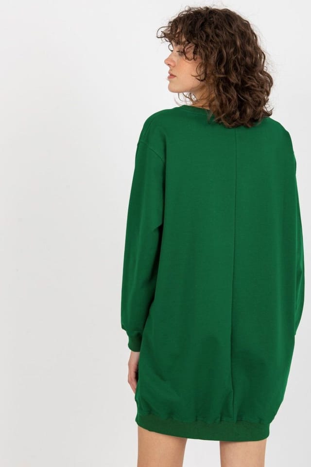 Love Lace Love Lace Women's Oversize Printed Sweatshirt with Long Sleeves in Green - 3
