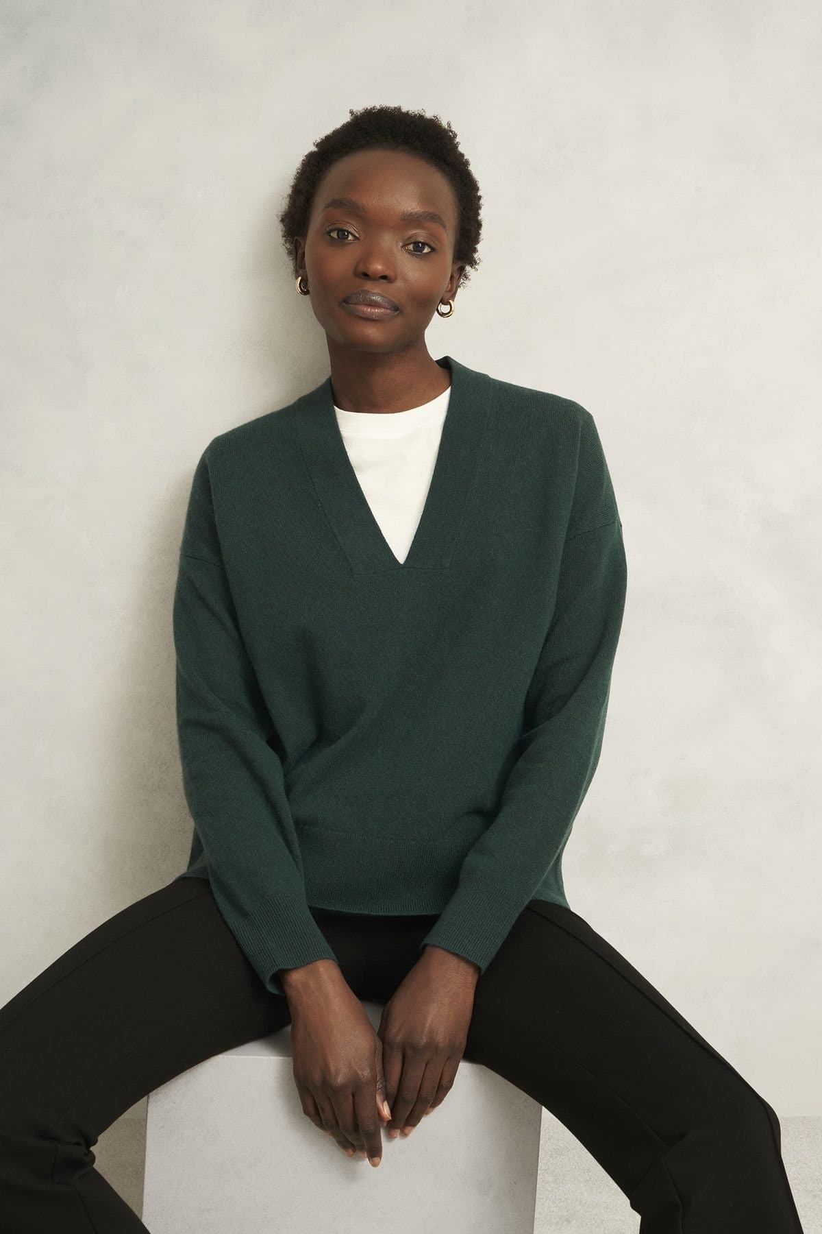 Hobbs London Hobbs London Women's Lettie Jumper in Bottle Green