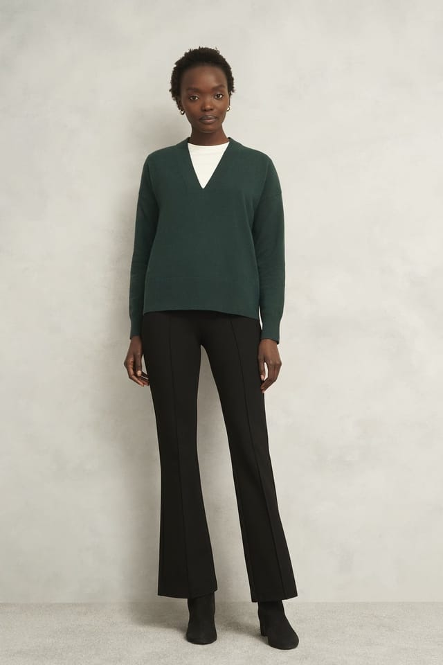 Hobbs London Hobbs London Women's Lettie Jumper in Bottle Green - 3
