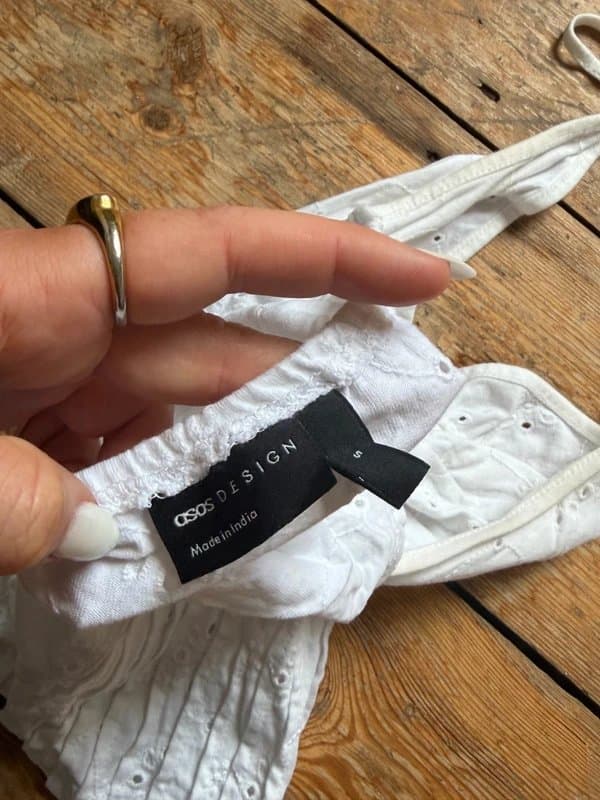 ASOS Design ASOS Design white broderie halter top