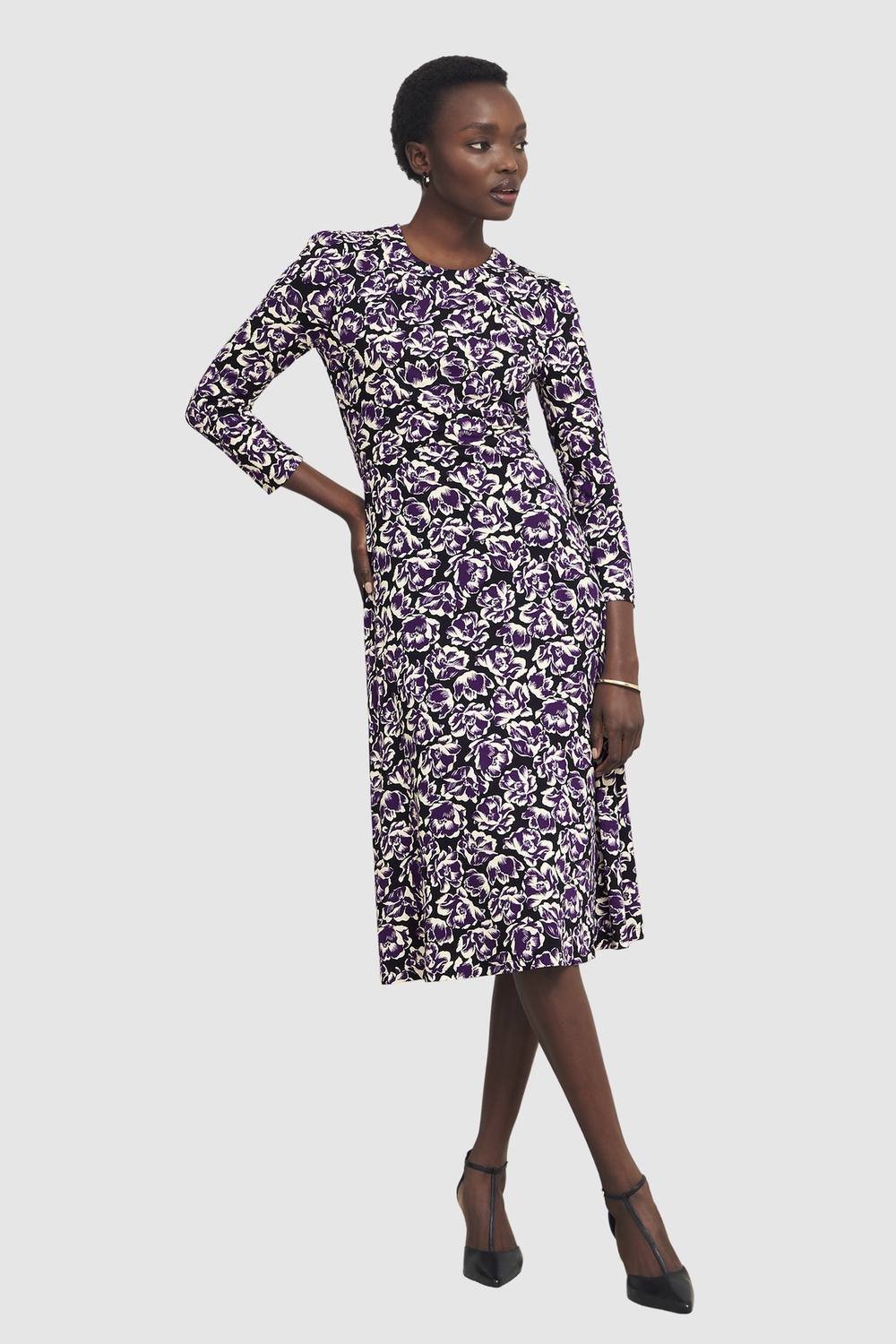 Hobbs London Hobbs London Women's Paige Jersey Midi Dress in Aubergine - 1