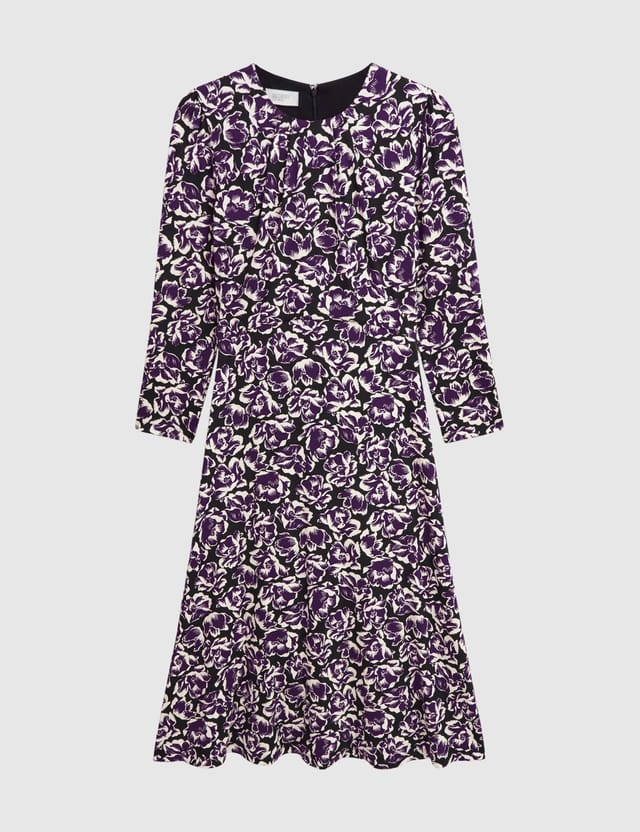 Hobbs London Hobbs London Women's Paige Jersey Midi Dress in Aubergine - 2
