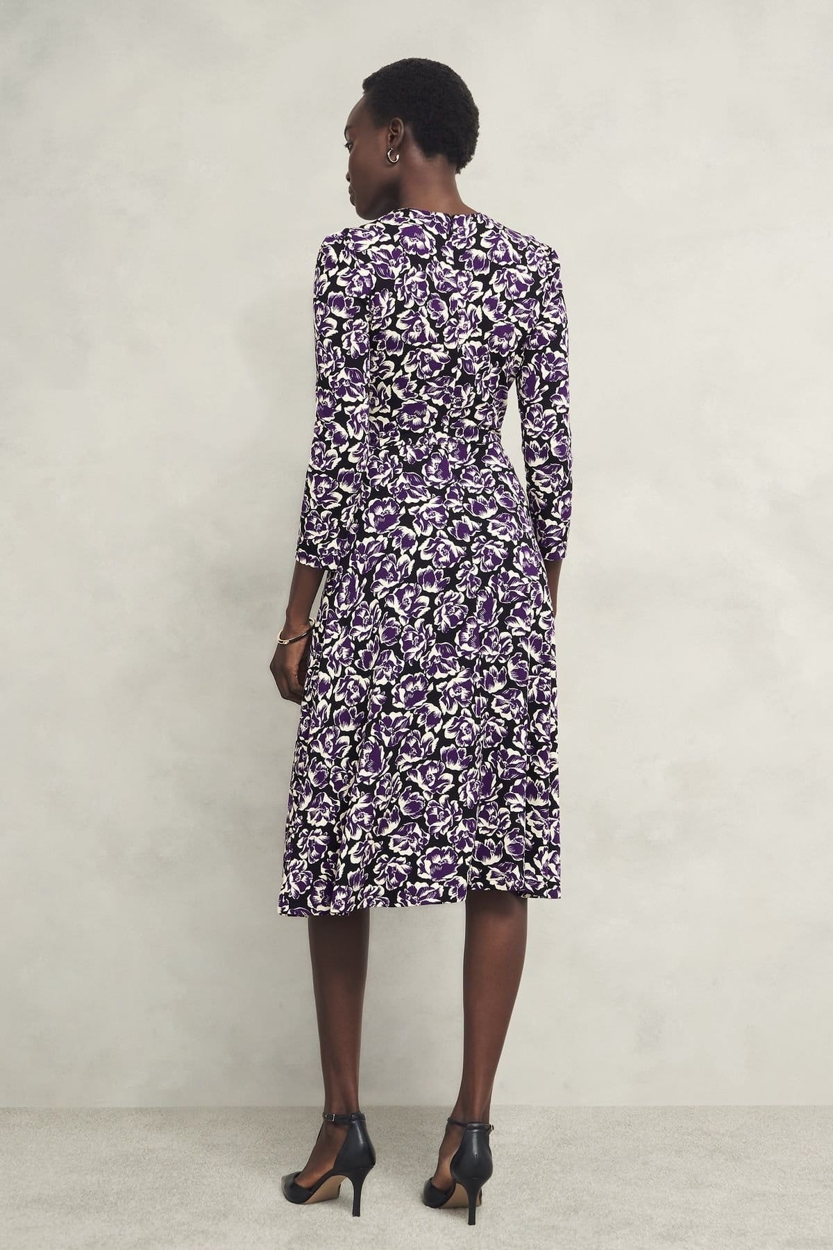 Hobbs London Hobbs London Women's Paige Jersey Midi Dress in Aubergine - 4