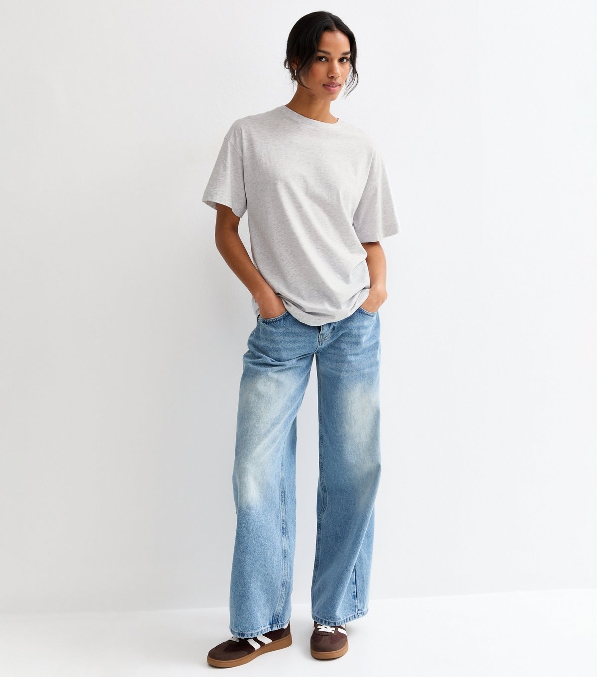 New Look Women's Light Grey Oversized T-Shirt New Look - 3