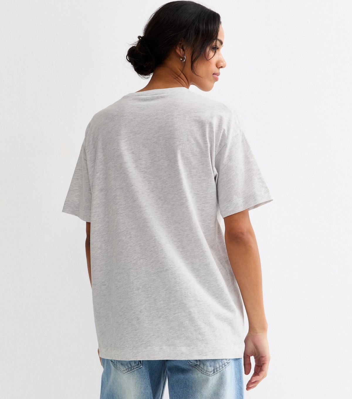 New Look Women's Light Grey Oversized T-Shirt New Look - 4