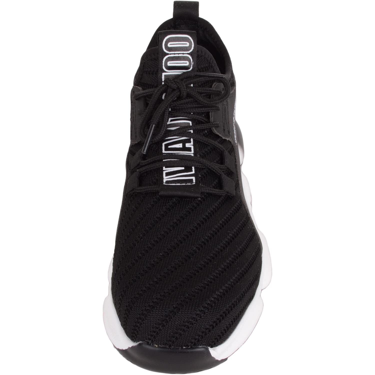 ABSOLUTE FOOTWEAR ABSOLUTE FOOTWEAR Women's Womens Slip On Lightweight Sports Lace Up Mesh Steel Toecap Trainers in Black - 4