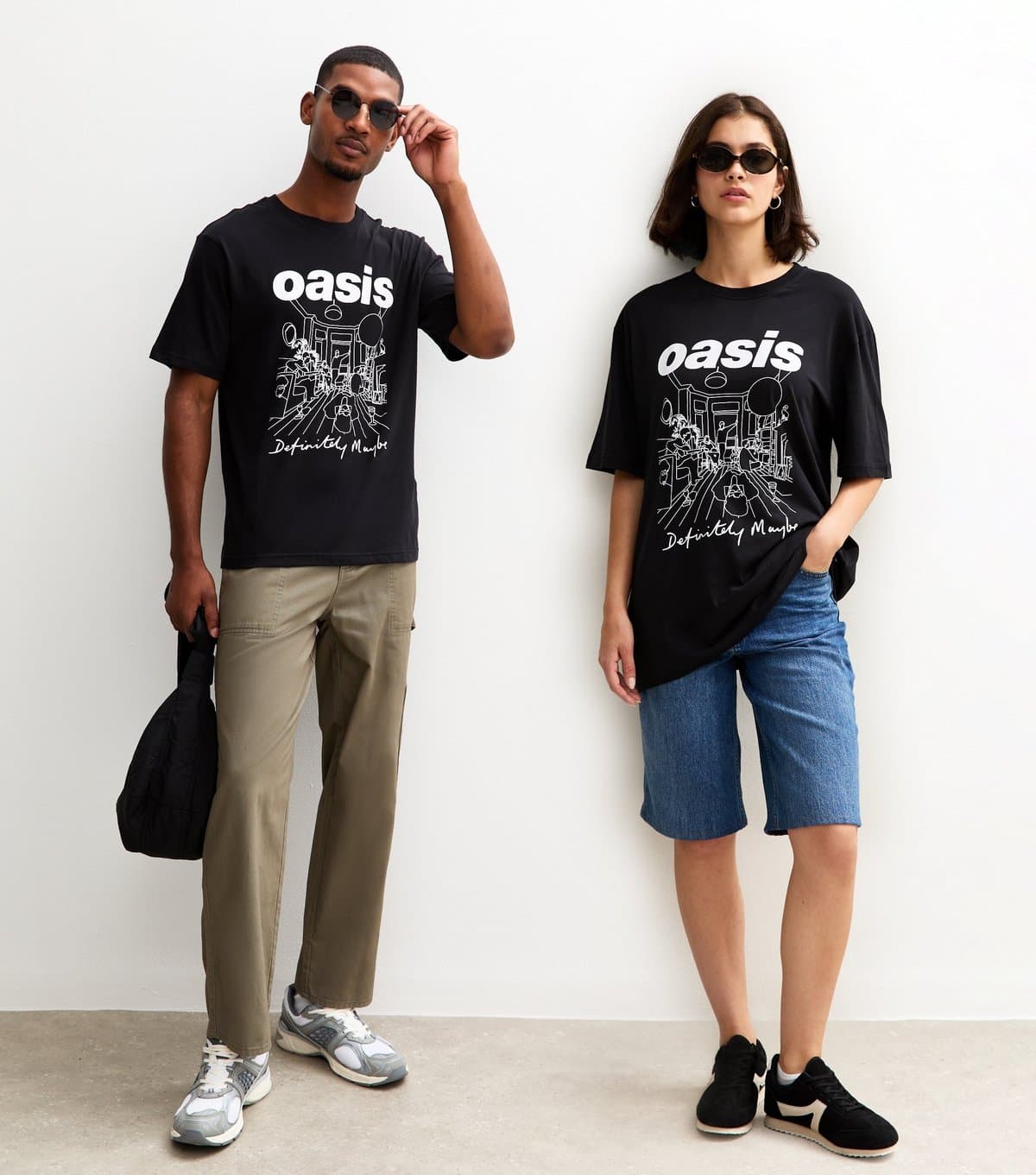 Only and Sons Men's Black Oasis Definitely Maybe Print T-Shirt Only and Sons New Look
