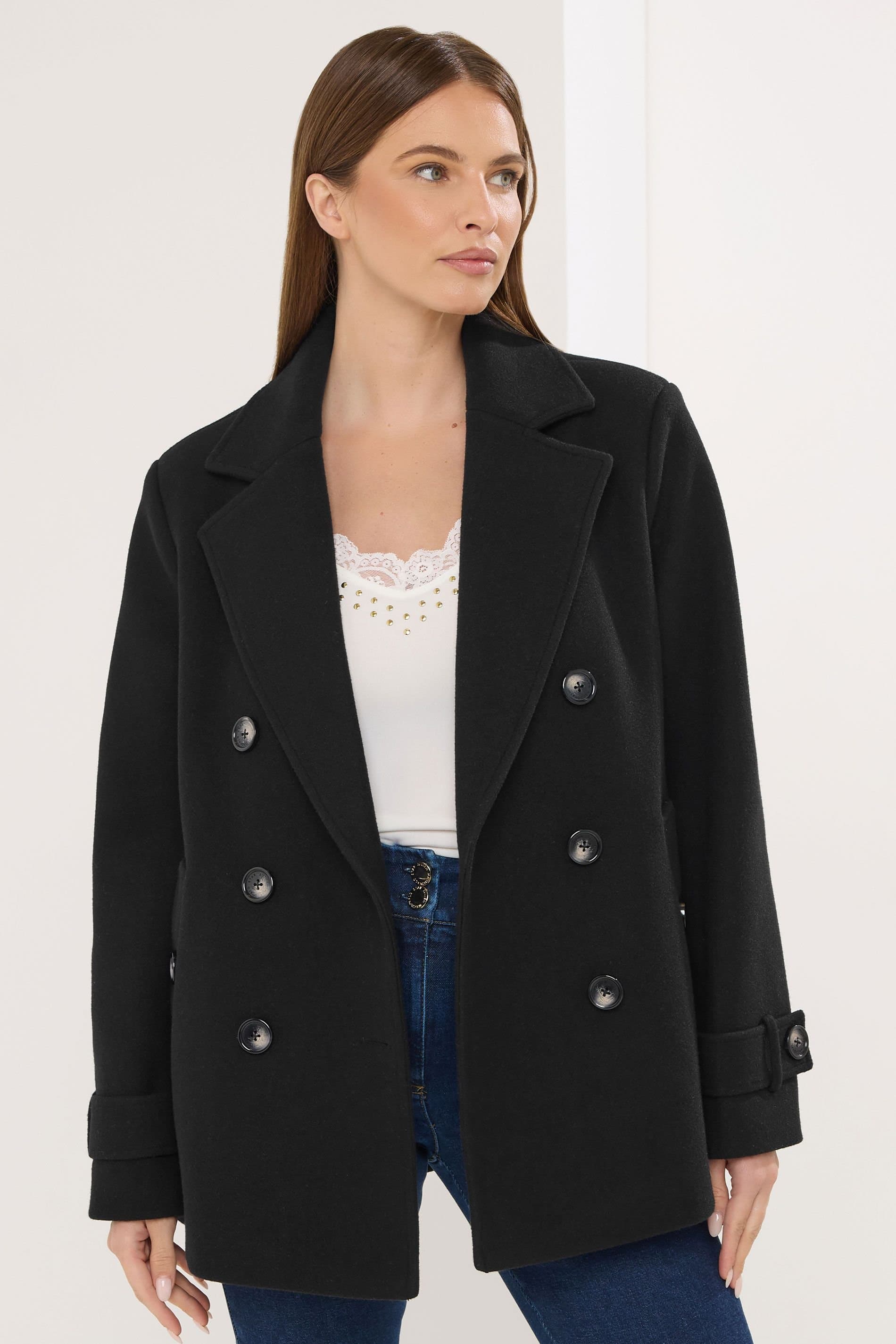 Star by Julien Macdonald Star By Julien Macdonald Black Pea Coat
