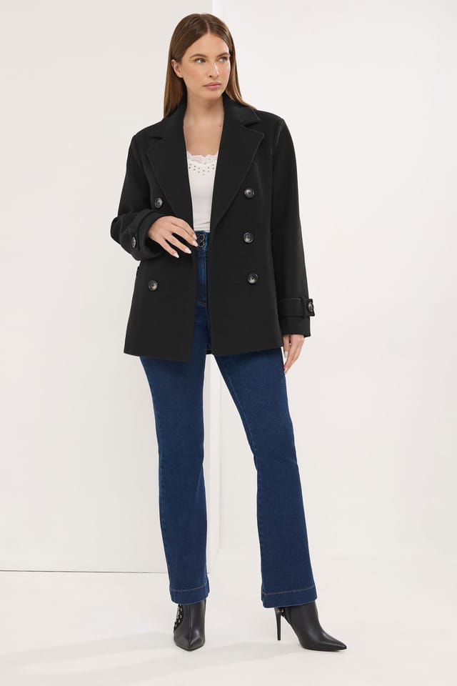 Star By Julien Macdonald Star by Julien Macdonald Women's Pea Coat in Black - 2