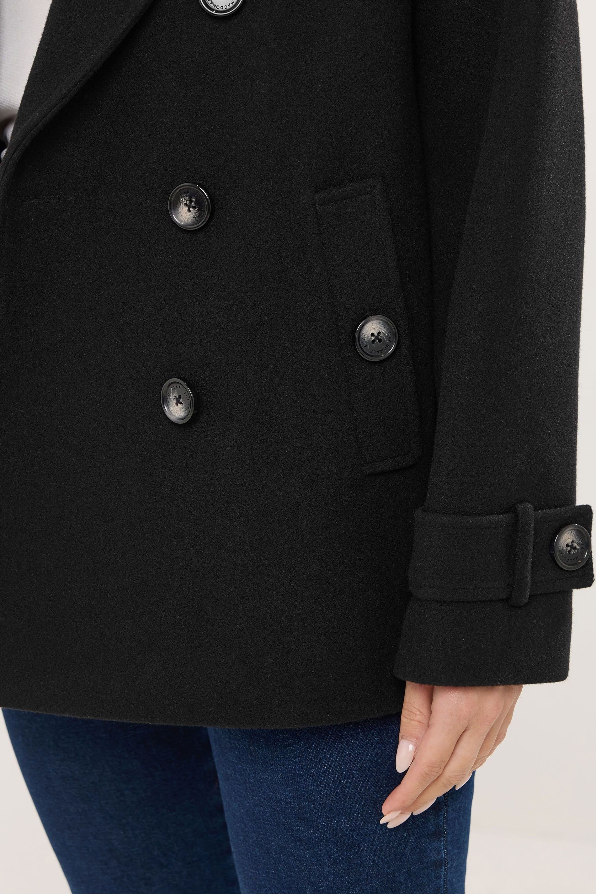 Star By Julien Macdonald Star by Julien Macdonald Women's Pea Coat in Black - 4