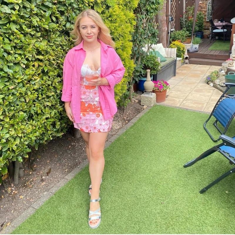 Never Fully Dressed Pink floral mini skirt
