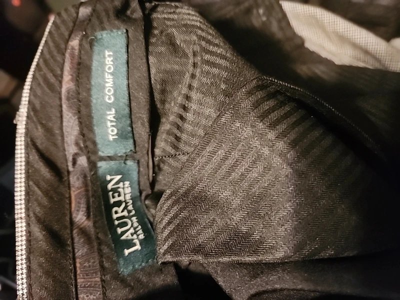 Ralph Lauren Polo Ralph Lauren 42x30 Grey Gray Total Comfort Corduroy Dress Pants - 1