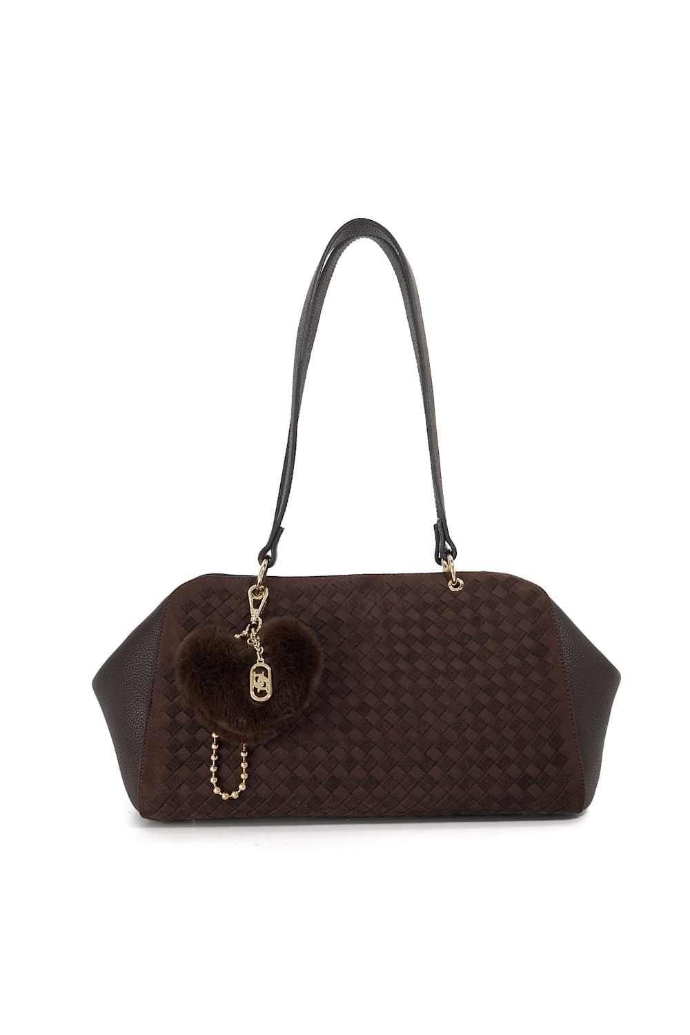 Dune London Dune London Women's 'Decisively' Suede Shoulder Bag in Brown