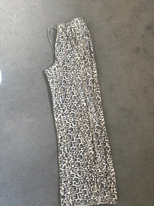 ASOS Leopard print wide leg trousers