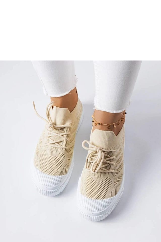 Love Lace Love Lace Women's Ankle High Polaire Sneakers with Cushioned Textile Insole in Beige - 2