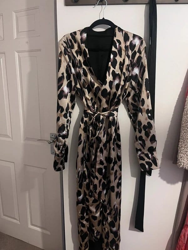 Never Fully Dressed Reversible Leopard Print Midi Dress