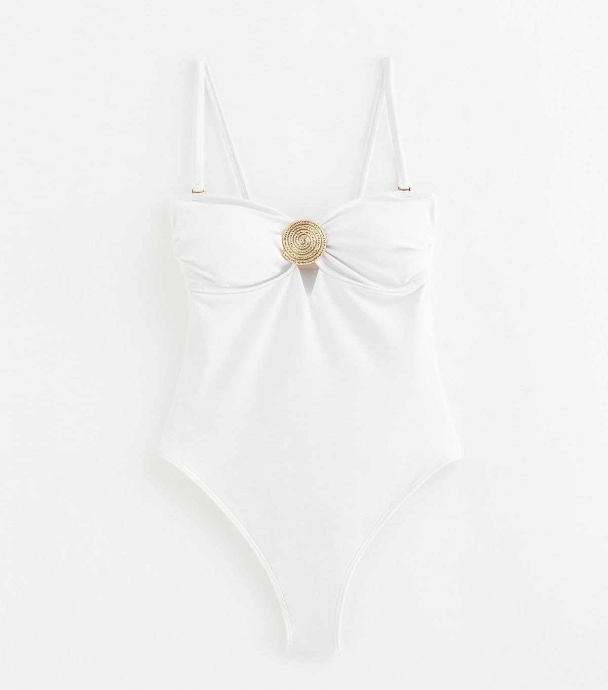 New Look White Jersey Tummy Control Swimsuit