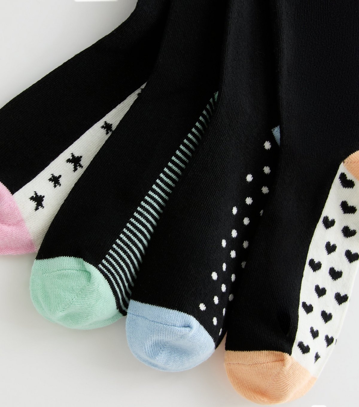New Look Pack of 4 Black Pastels Ankle Socks New Look - 2