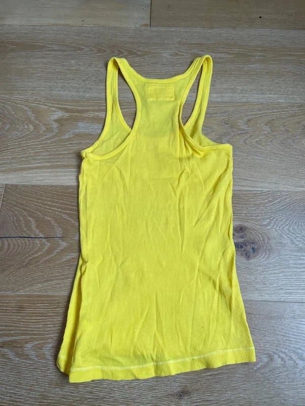 Abercrombie & Fitch y2k old vintage abercrombie & fitch yellow racerback logo cami 2000s