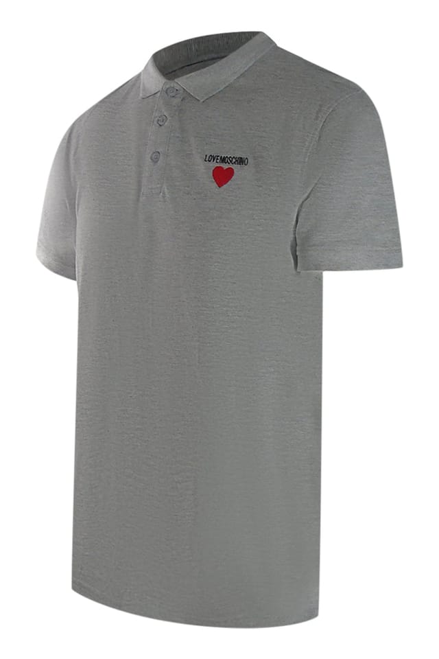Love Moschino Love Moschino Men's Short Sleeve Polo Shirt in Grey - 2
