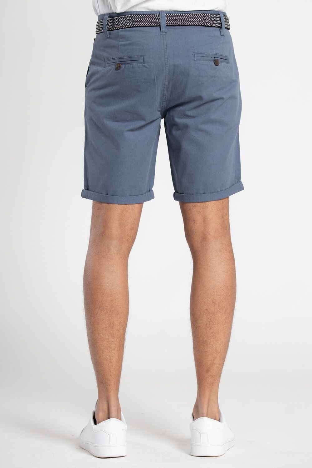 Tokyo Laundry Tokyo Laundry Men's Cotton Belted Chino Shorts in Mid Blue - 2