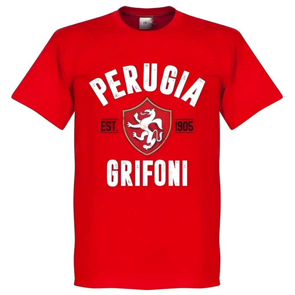 Perugia Perugia Men's Established T‑shirt in Red - 2