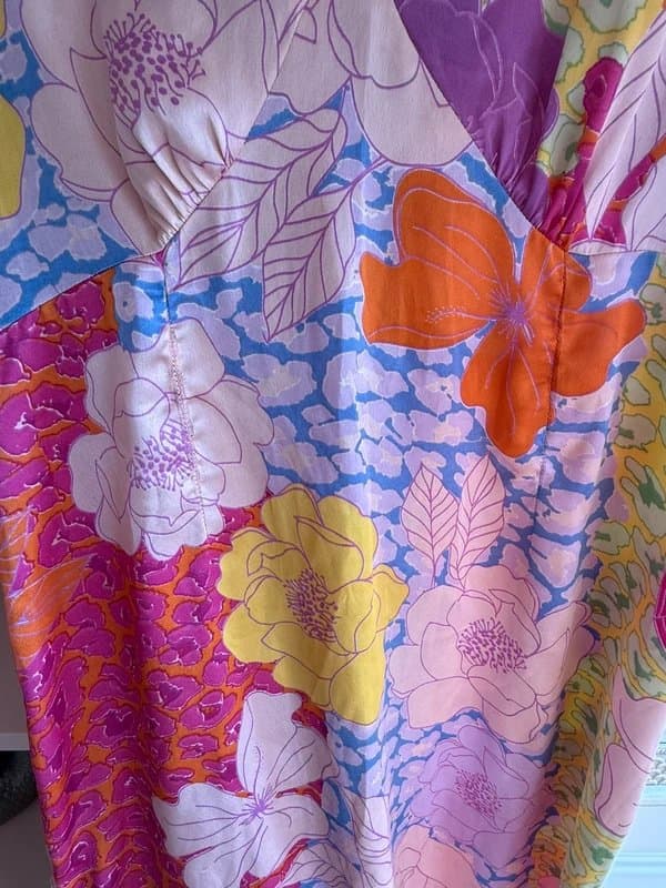 Never Fully Dressed Never Fully Dress satin pattered dress