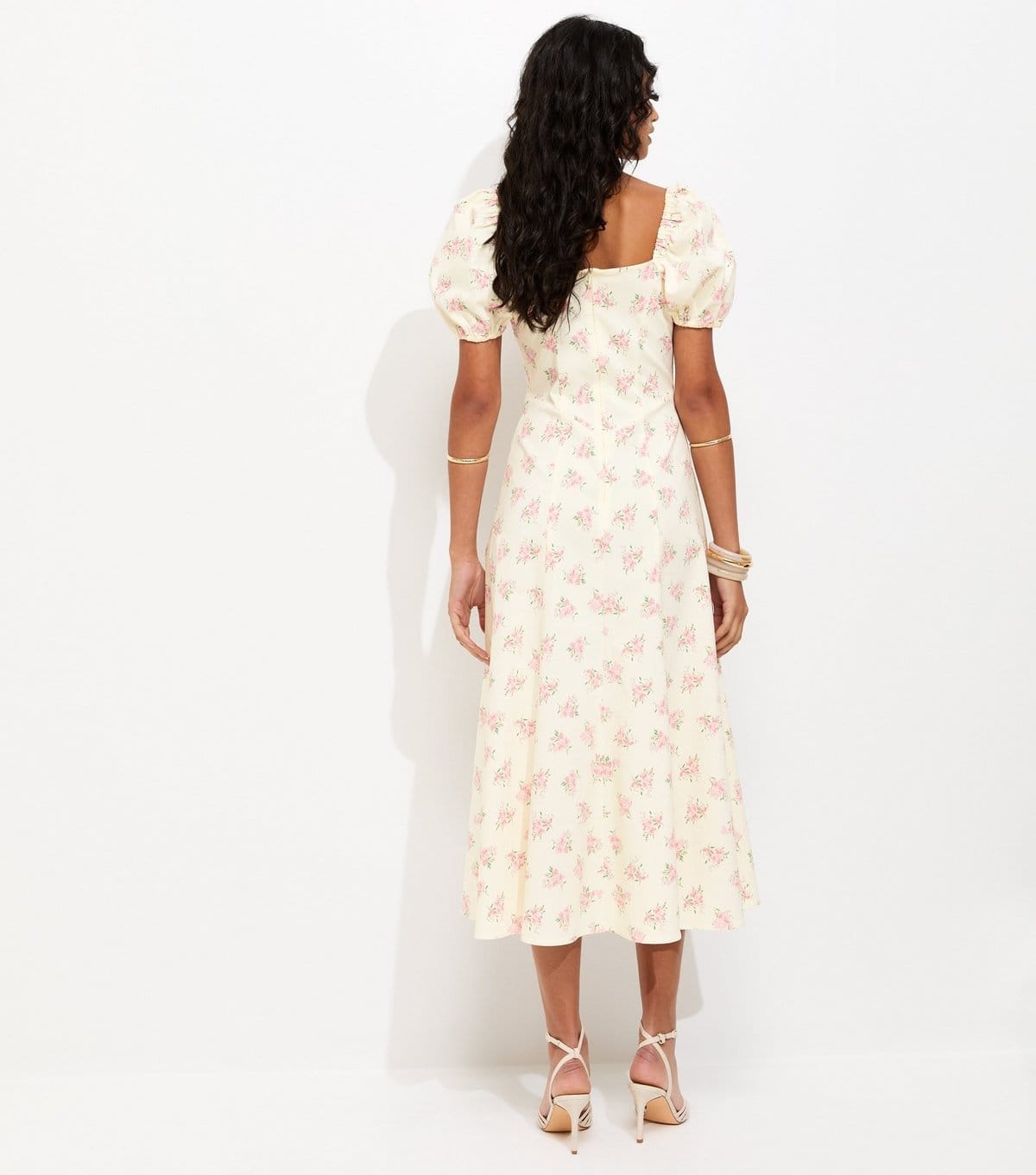 New Look Women's White Mini Bouquet Milkmaid Midi Dress New Look - 4