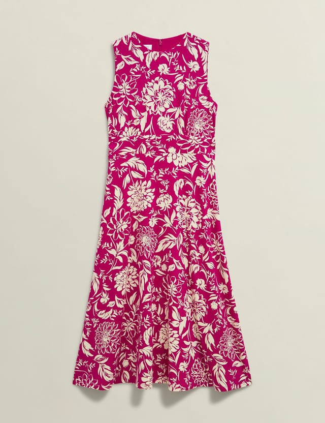 Hobbs London Hobbs London Women's Marylise Floral Print Jersey Dress in Fuchsia - 2