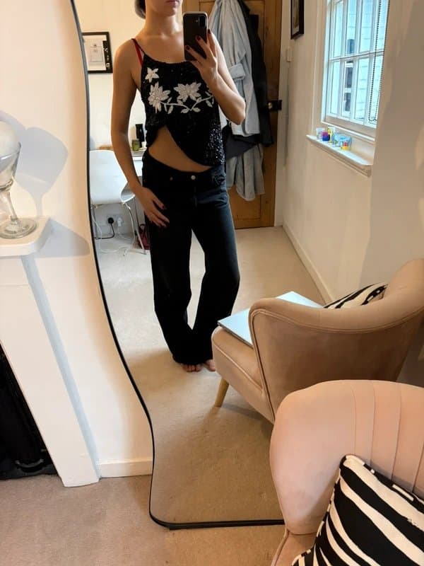 Topshop sequin beaded embellished Topshop vest