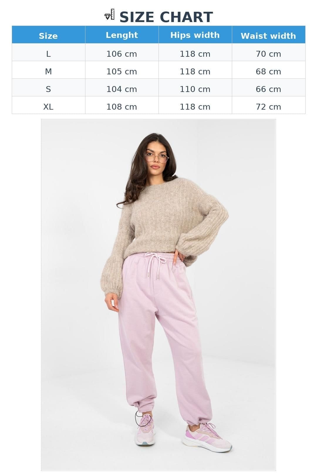 Love Lace Love Lace Women's Comfort Cotton Jogger Sweatpants Trousers in Pale Pink - 4