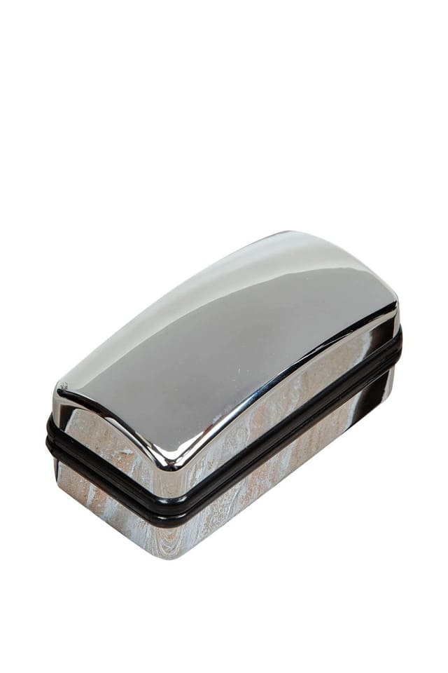 Harvey Makin Harvey Makin Men's Plain Square Cufflinks in Engravable Box in Metallic Silver - 3