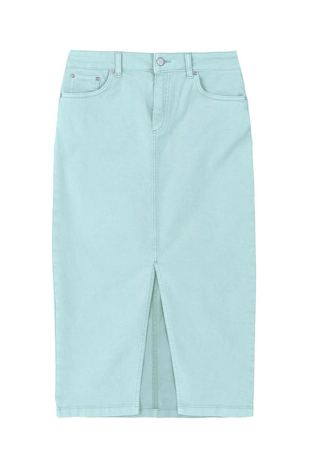 Kettlewell Kettlewell Women's Denim Skirt in Duck Egg Blue - 2