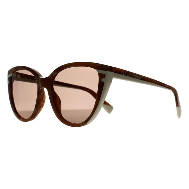 Furla Furla Women's Cat Eye Honey Brown White Horn Brown SFU783 - 2