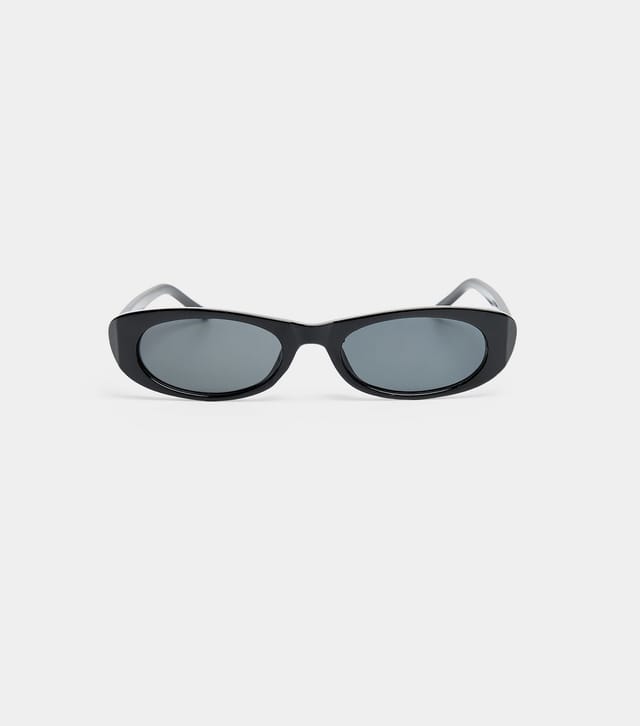 Public Desire Black Narrow Cat Eye Sunglasses Public Desire New Look - 2