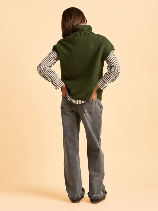 Brakeburn Brakeburn Women's Mariner Tank in Khaki - 3